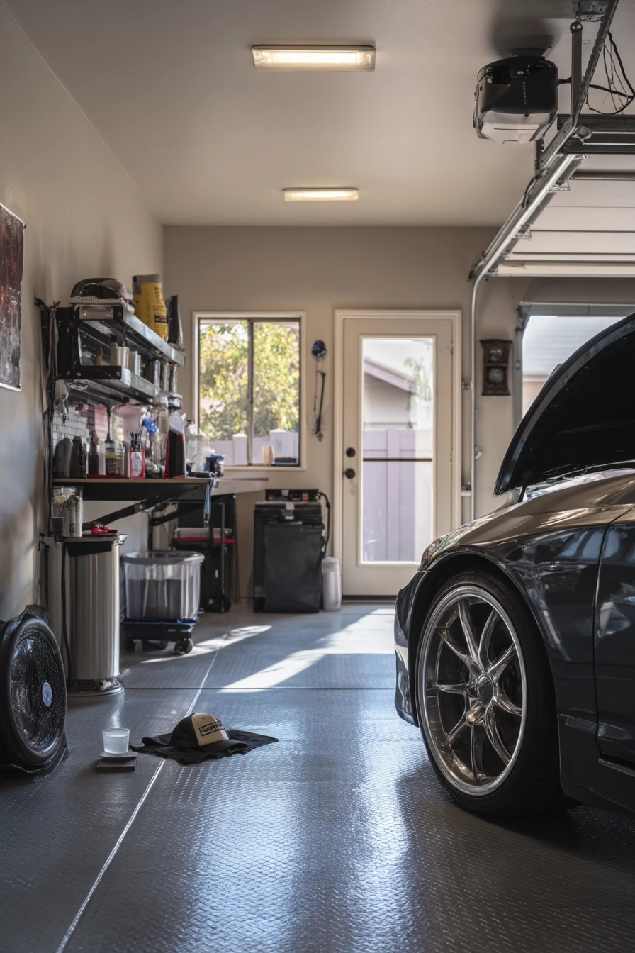 6. Car Care Bay with Crisp Task Lighting
