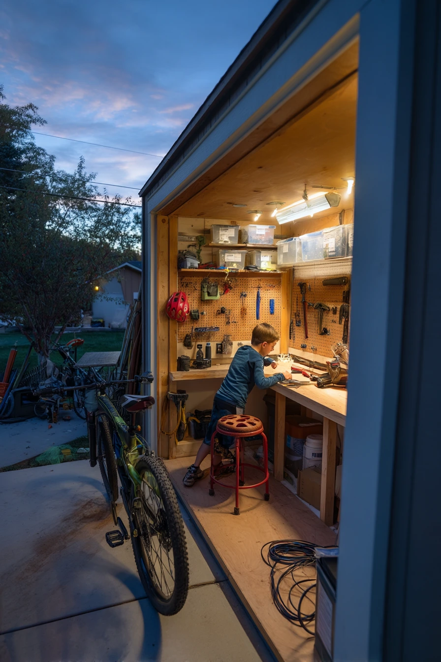 1. Motion-Sensor Strip Light Garage Workshop