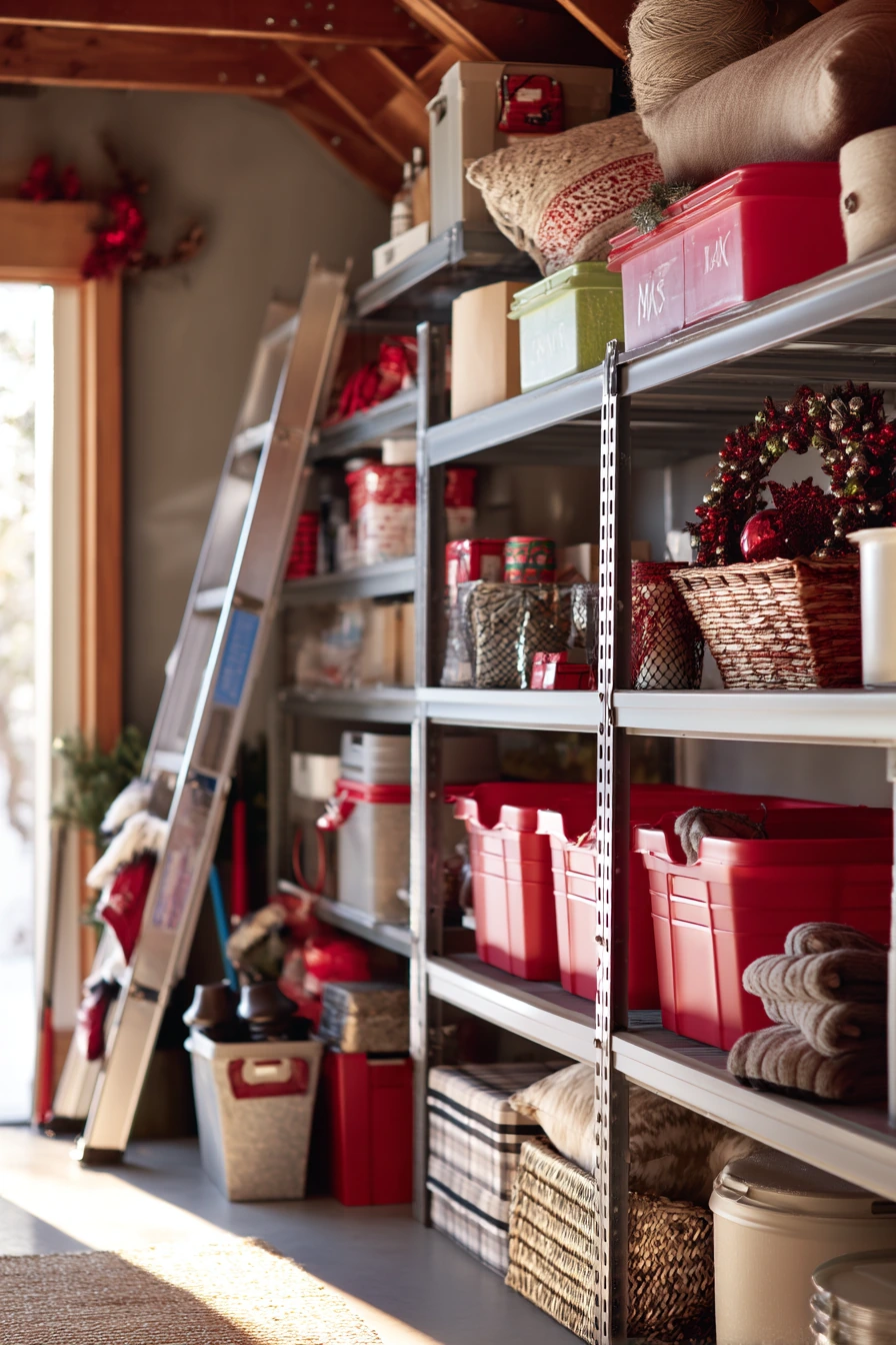 Seasonal Storage Wall for Holiday Boxes