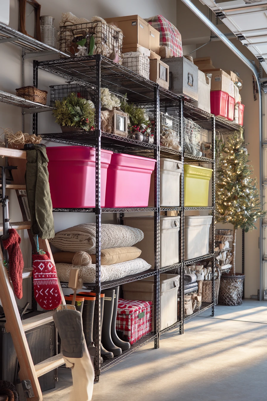 Seasonal Storage Wall for Holiday Boxes