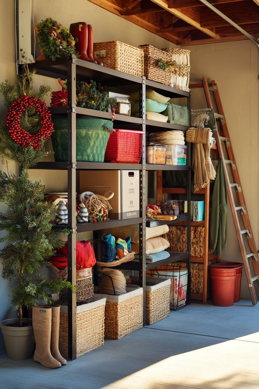 Seasonal Storage Wall for Holiday Boxes