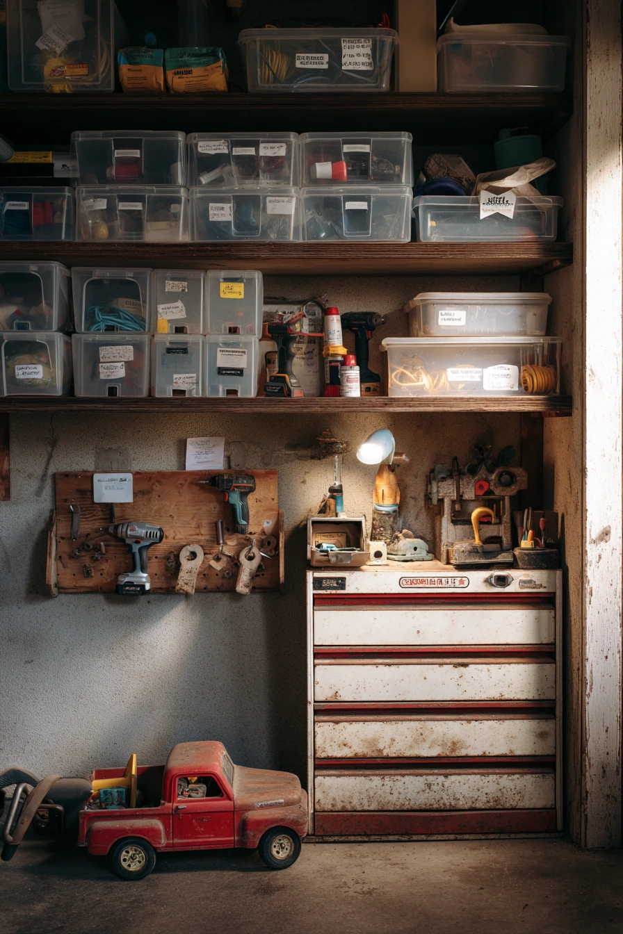 Dad’s Tool Wall with Everyday Grab-and-Go Shelves