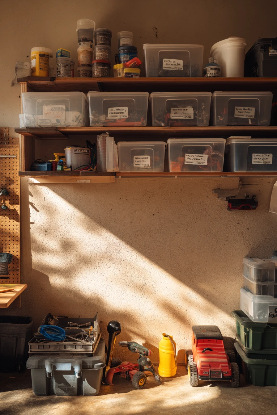 Dad’s Tool Wall with Everyday Grab-and-Go Shelves