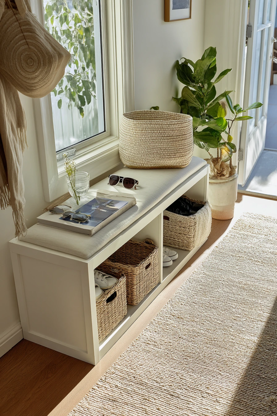 Stylish but practical entry garage vignette