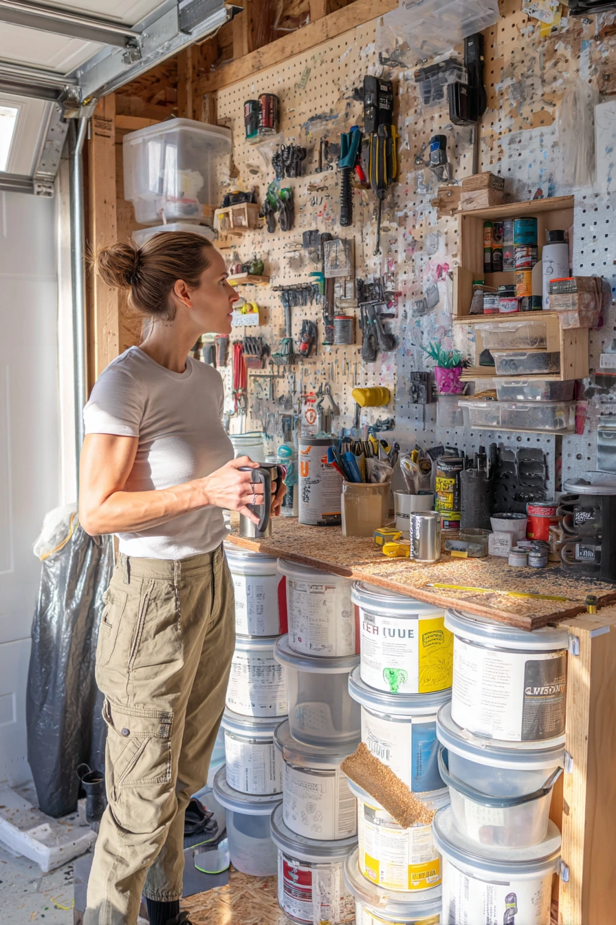 Budget DIY pegboard wall for weekend organization