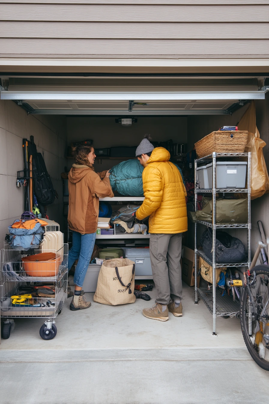 Renter-friendly freestanding storage without drilling