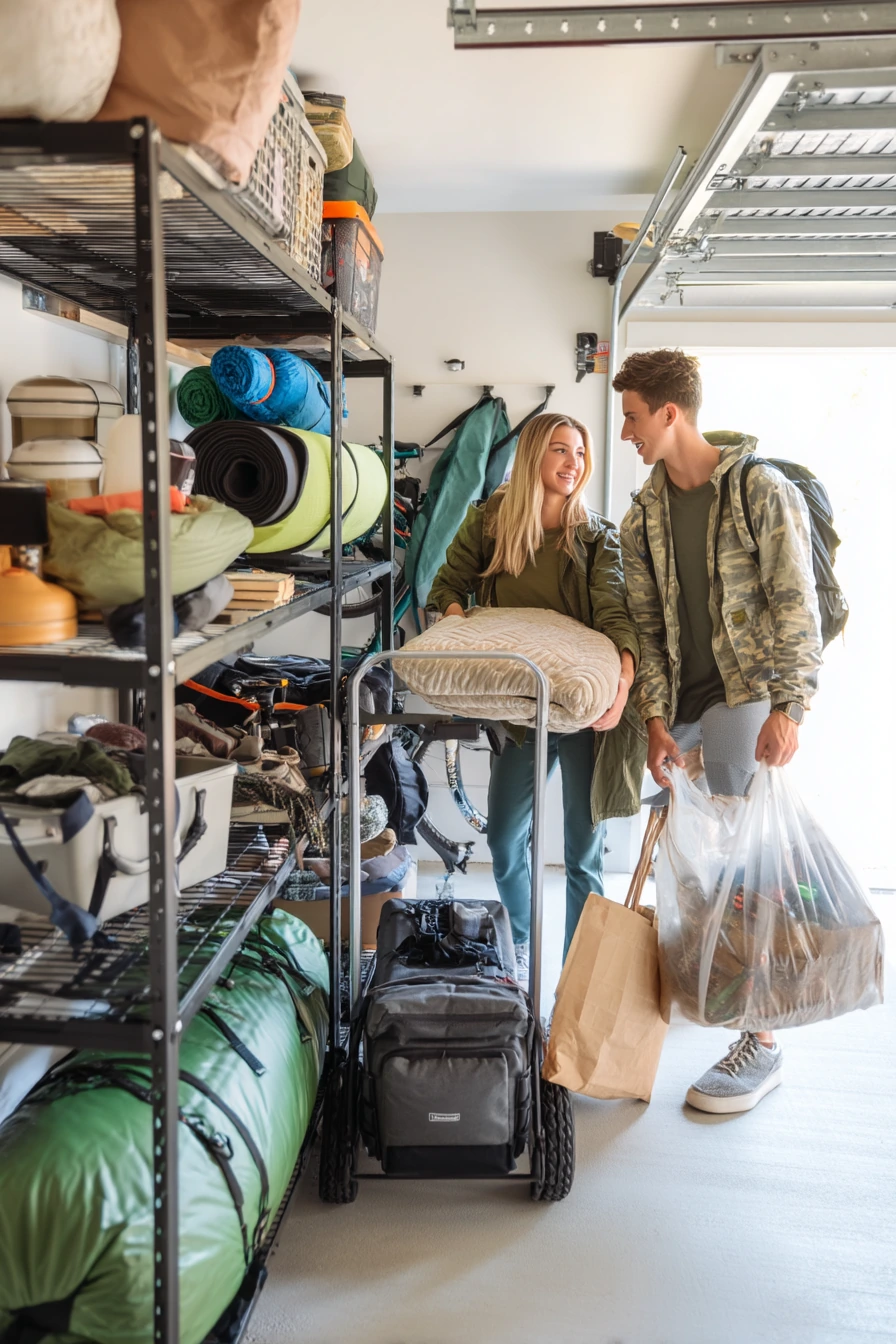 Renter-friendly freestanding storage without drilling