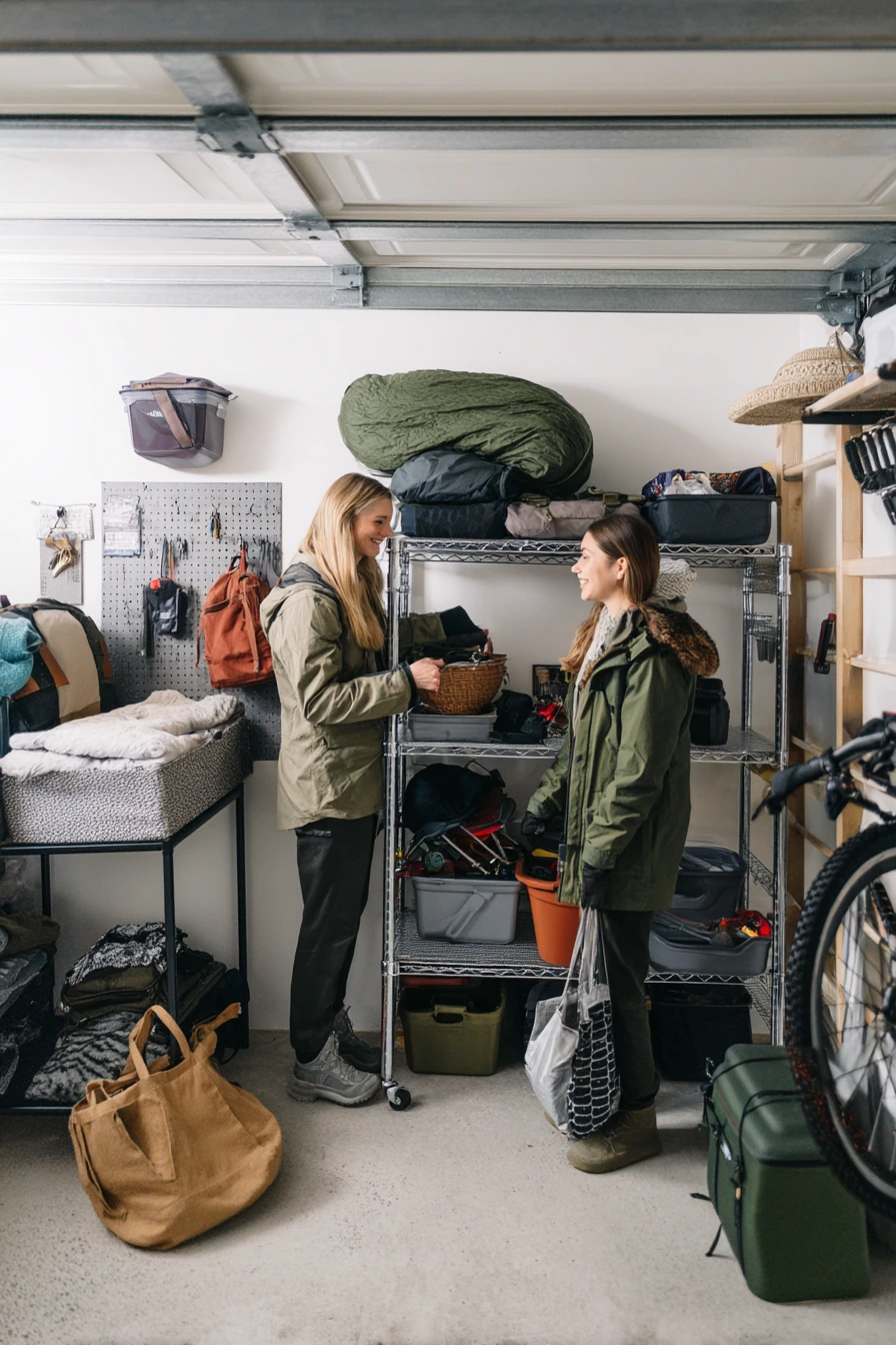 Renter-friendly freestanding storage without drilling