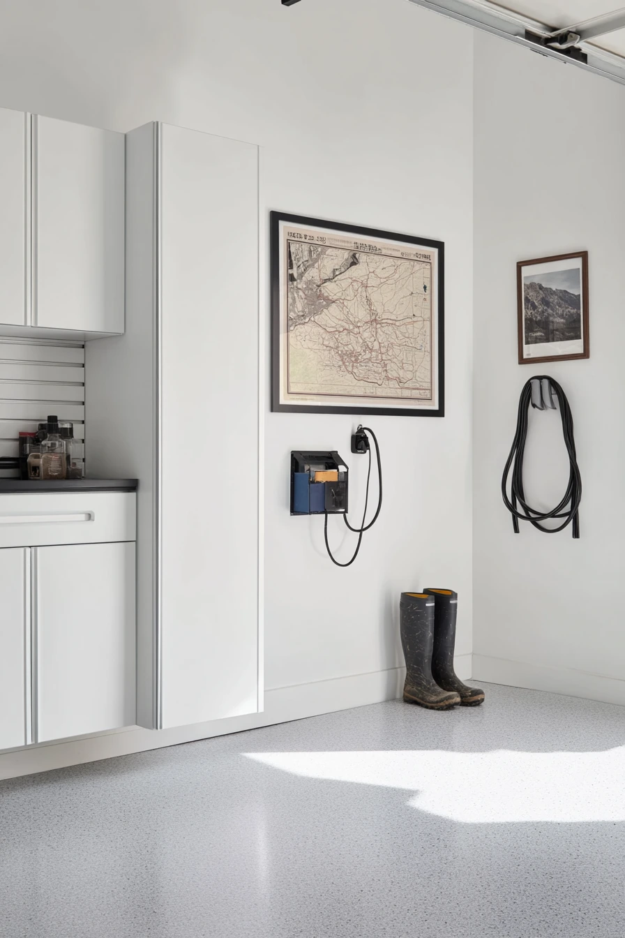 5. White-on-White Clean Car Bay