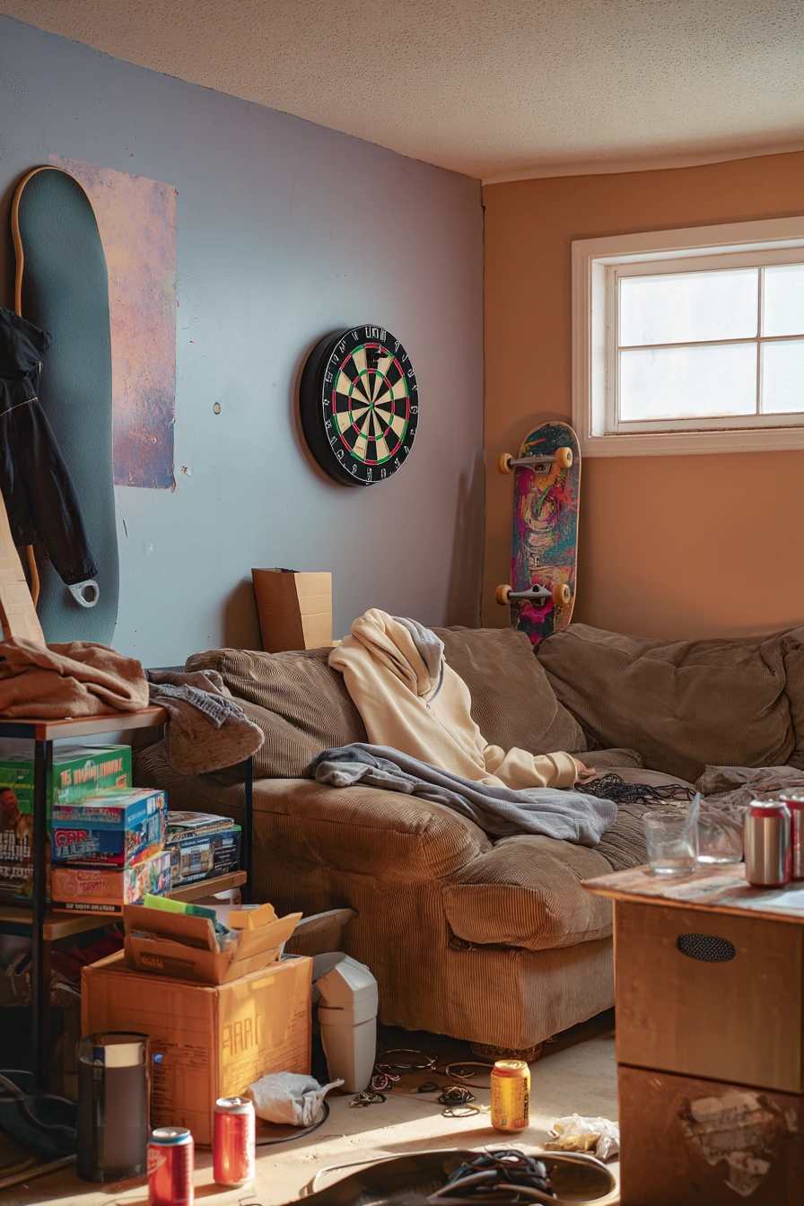 6. Dusty Blue Teen Hangout Corner