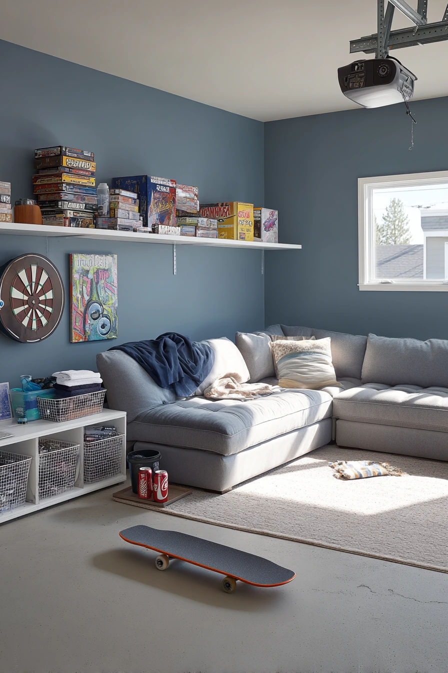 6. Dusty Blue Teen Hangout Corner