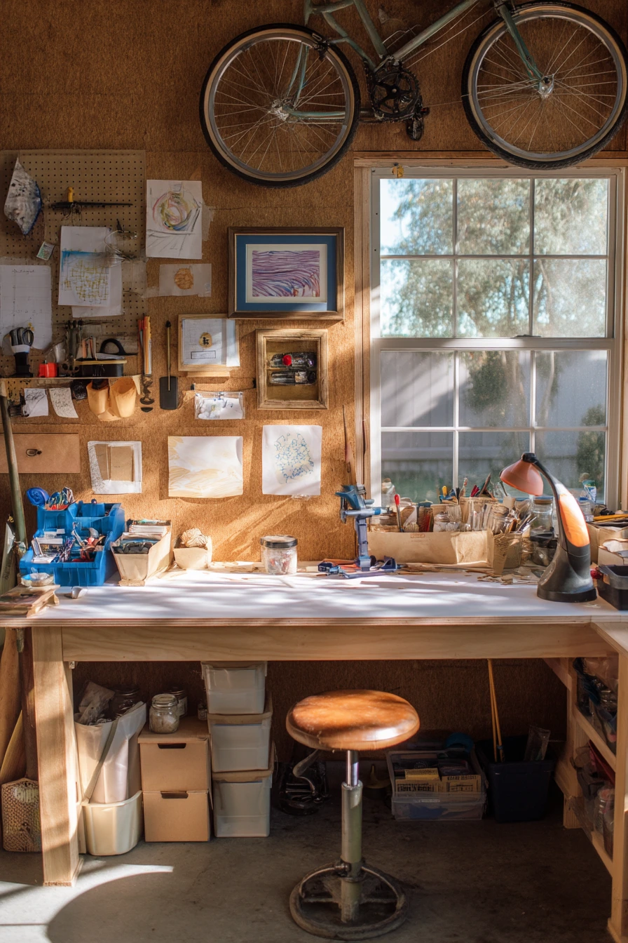 Multi-Use Bench for Crafts and Repairs