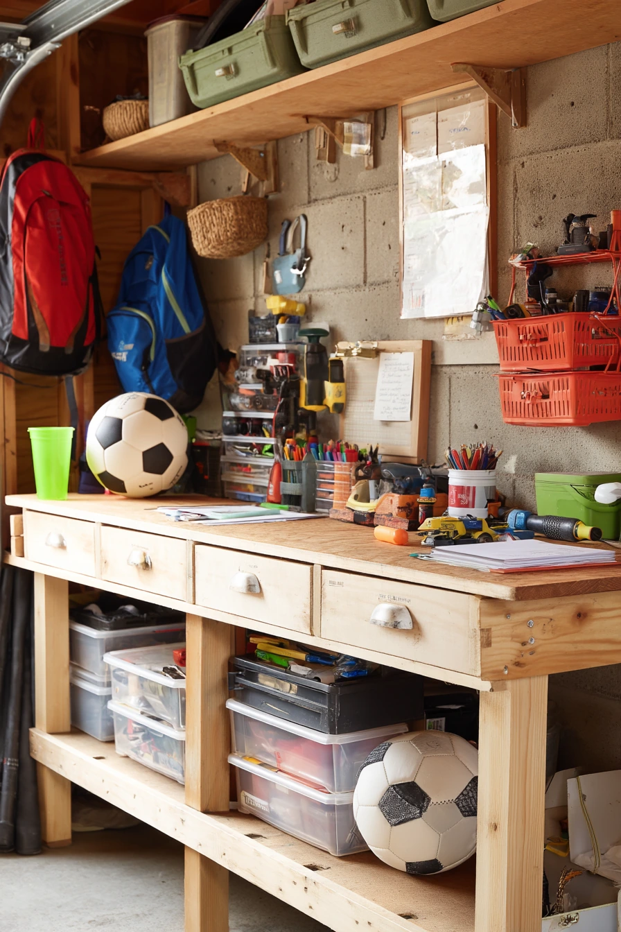 Storage-Led Bench for a Noisy Household