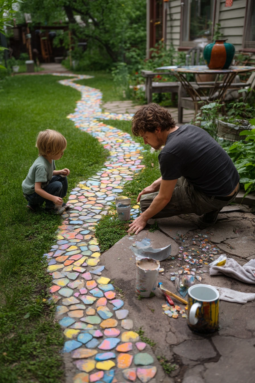DIY Mosaic Path Moment