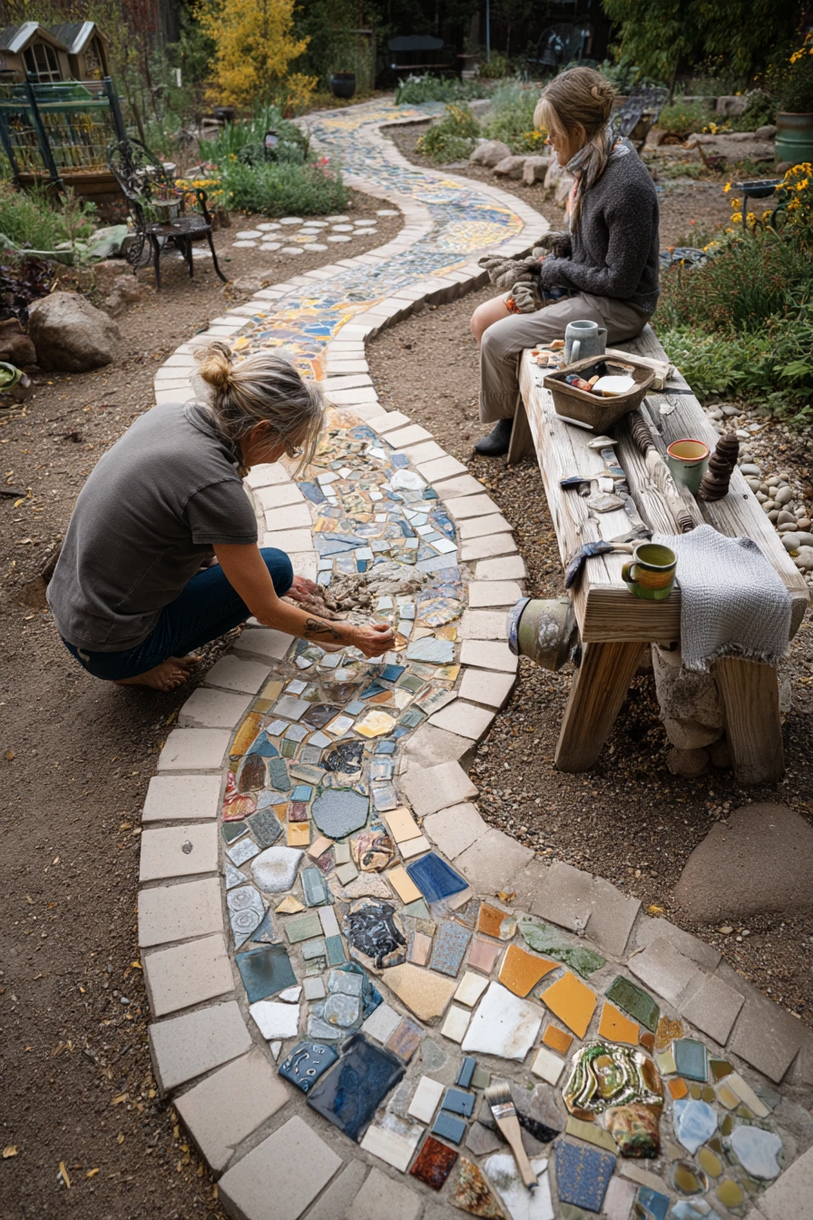 DIY Mosaic Path Moment