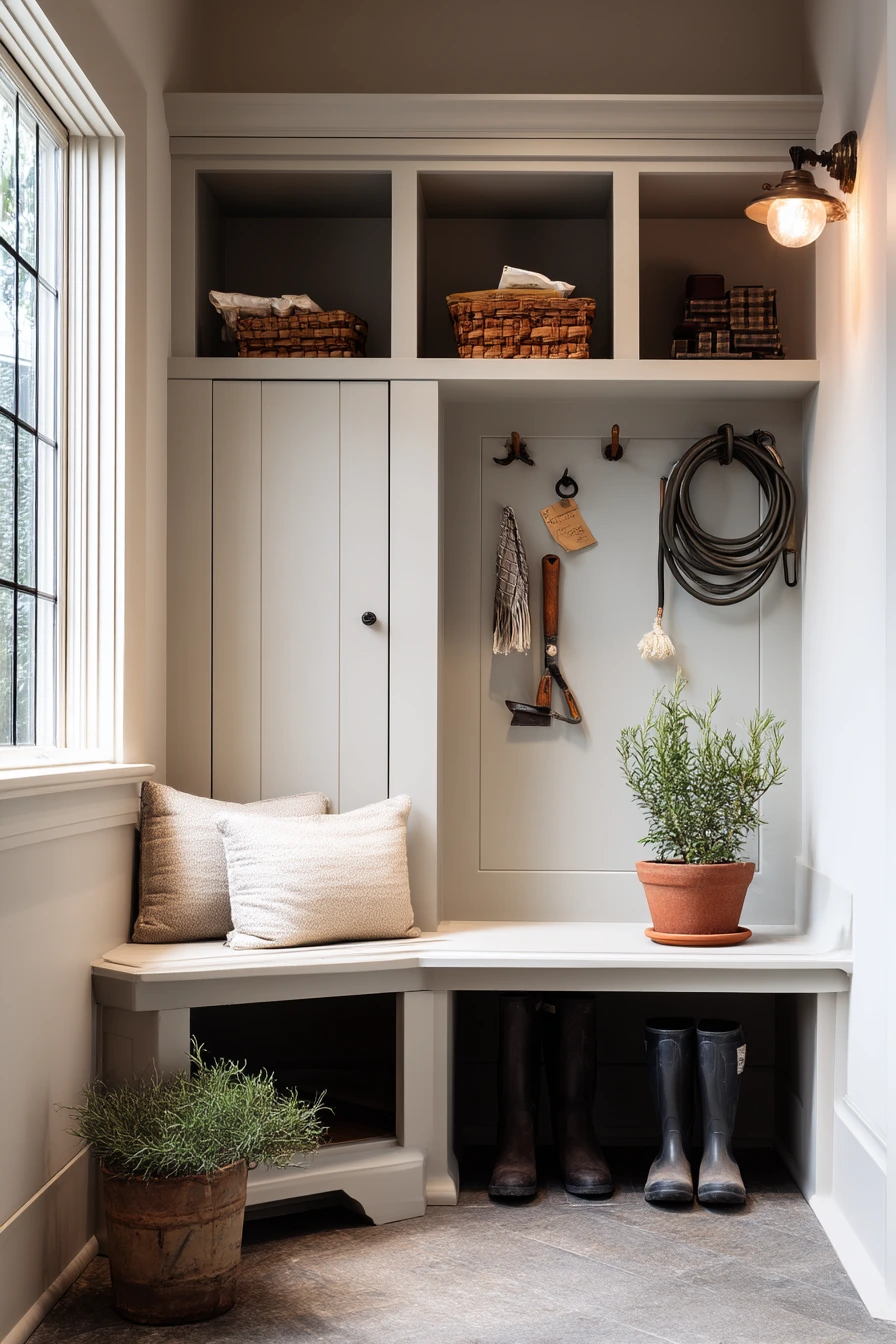 Bench with Storage for Garden Gear