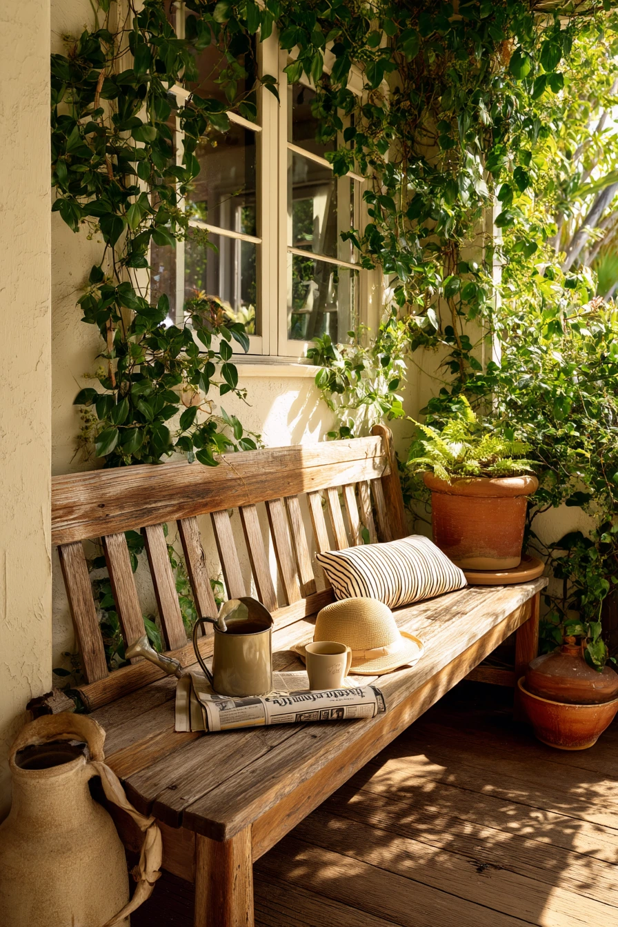 Back Porch Bench for Slow Mornings