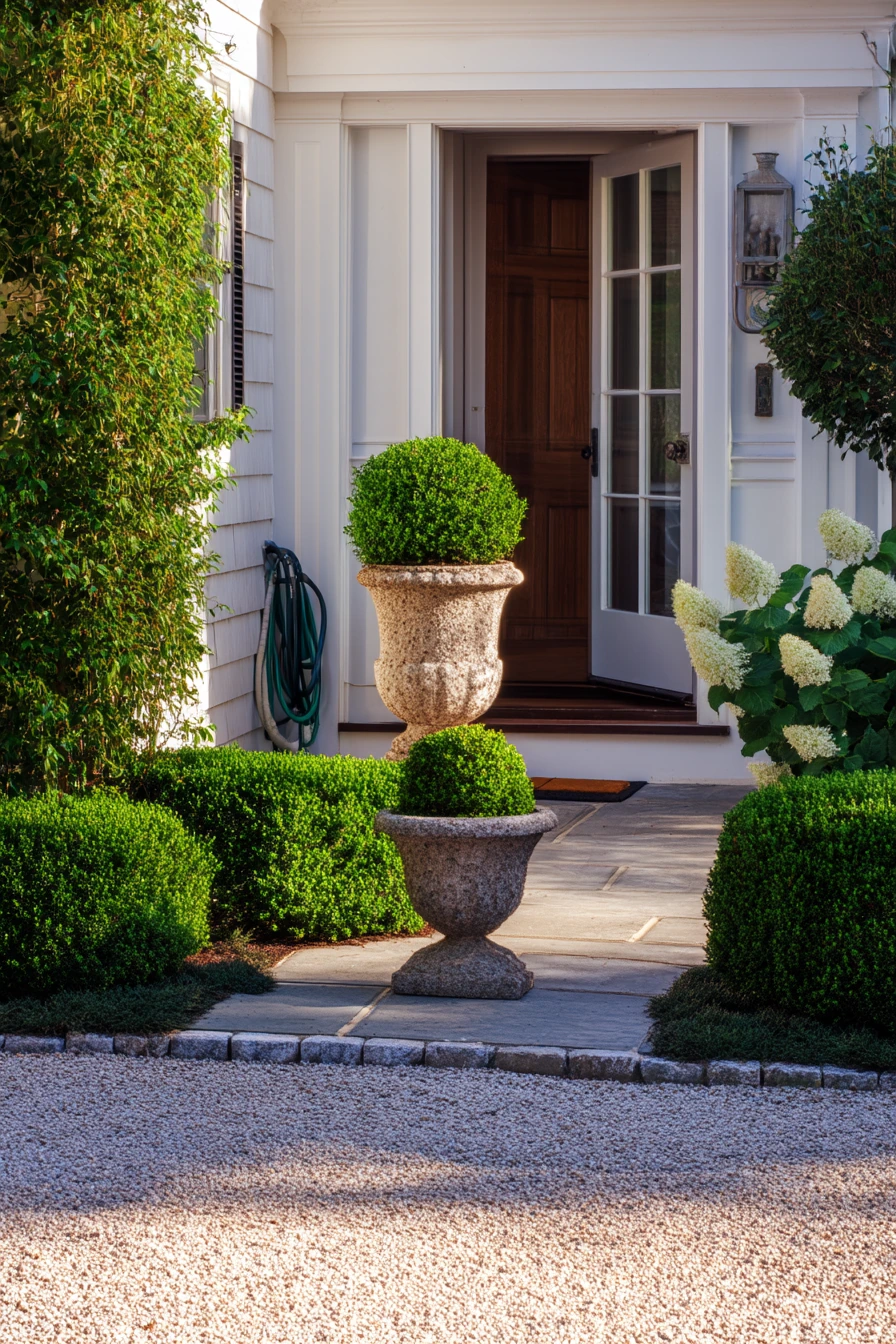 Formal Front Yard Topiary Center
