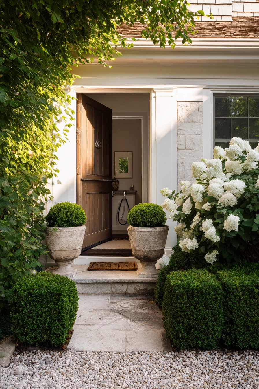 Formal Front Yard Topiary Center