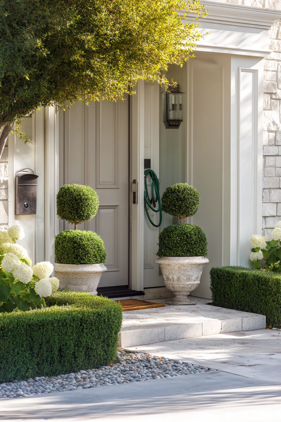 Formal Front Yard Topiary Center