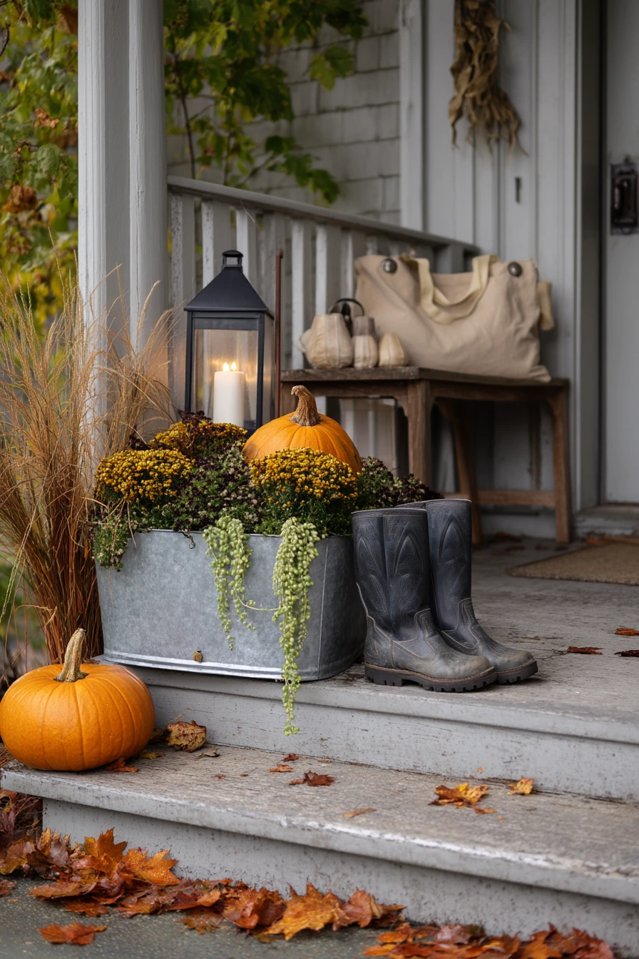 Seasonal Pumpkin Planter Entry