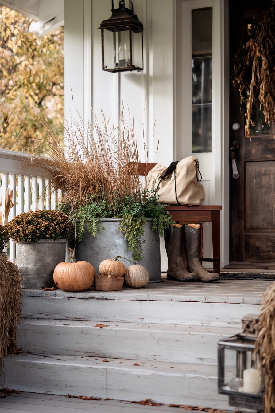 Seasonal Pumpkin Planter Entry