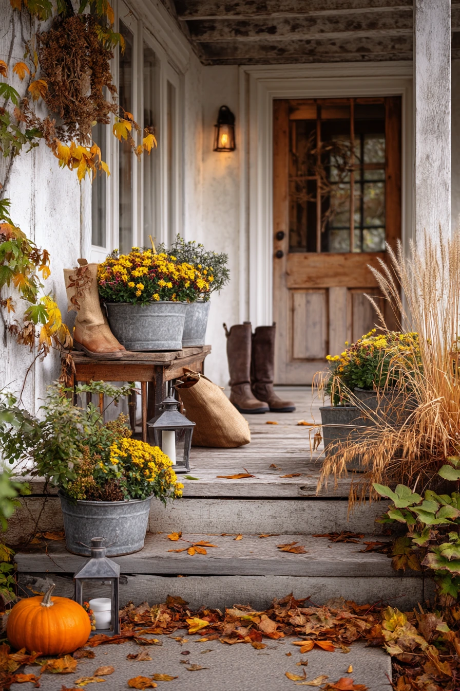 Seasonal Pumpkin Planter Entry