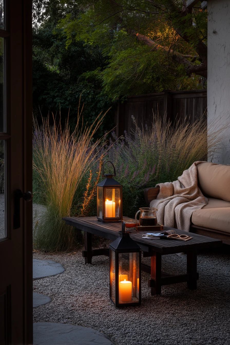 Evening Lantern Garden View
