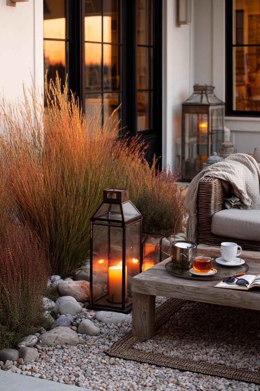 Evening Lantern Garden View