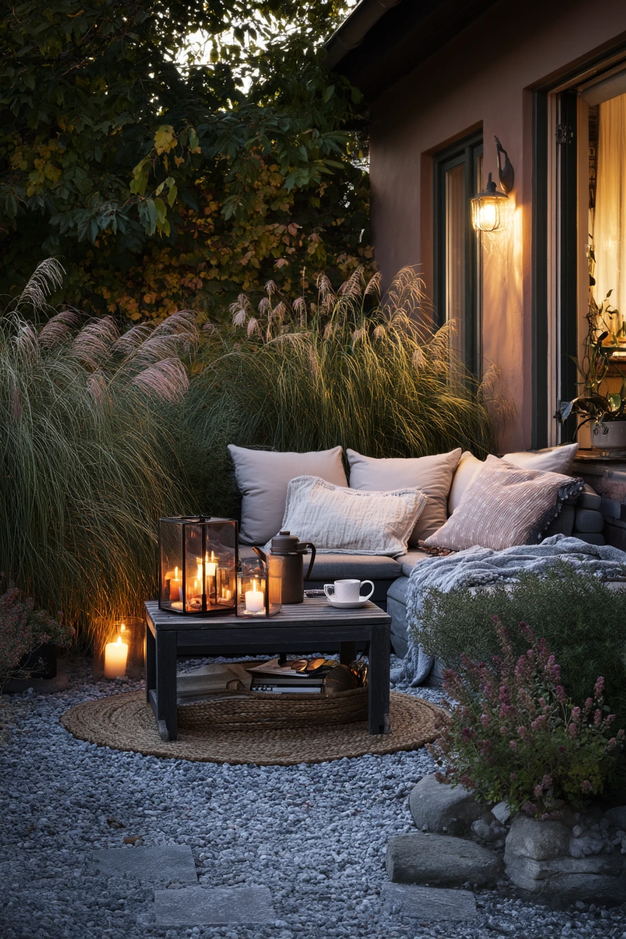 Evening Lantern Garden View