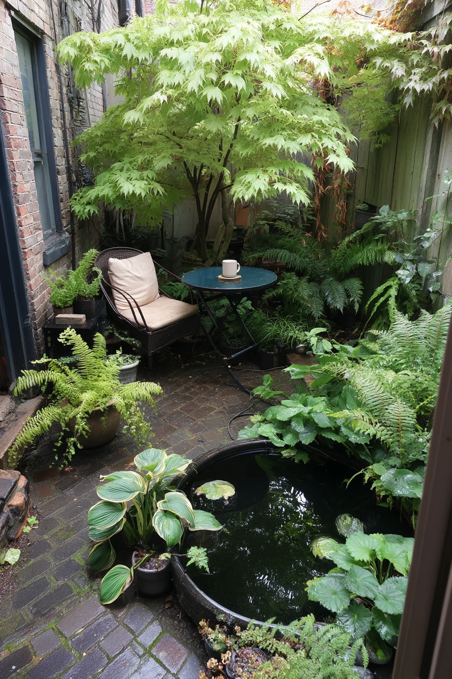Small Courtyard Water Bowl Moment