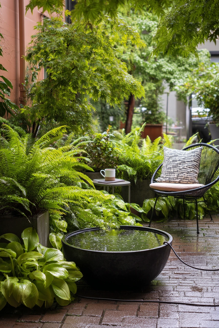 Small Courtyard Water Bowl Moment