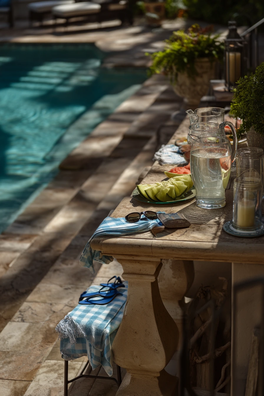 6. Poolside Garden Party Refreshments