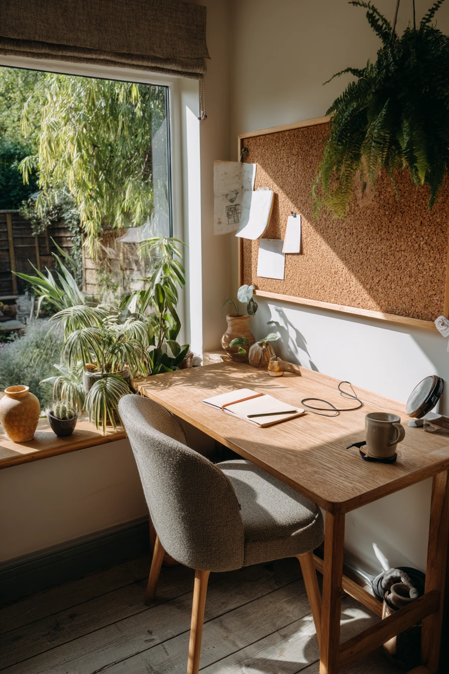 Garden Room Home Office with Plants