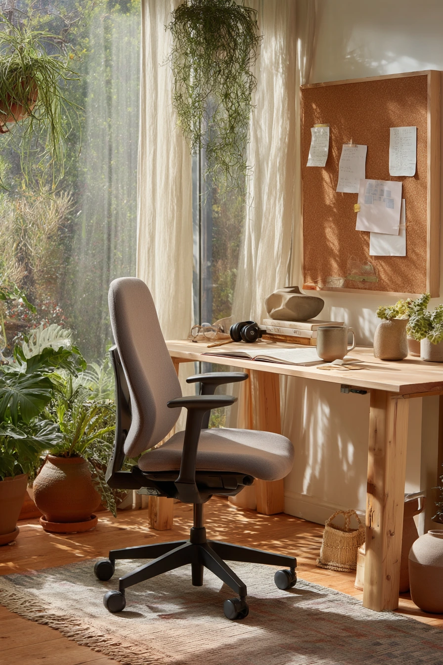 Garden Room Home Office with Plants