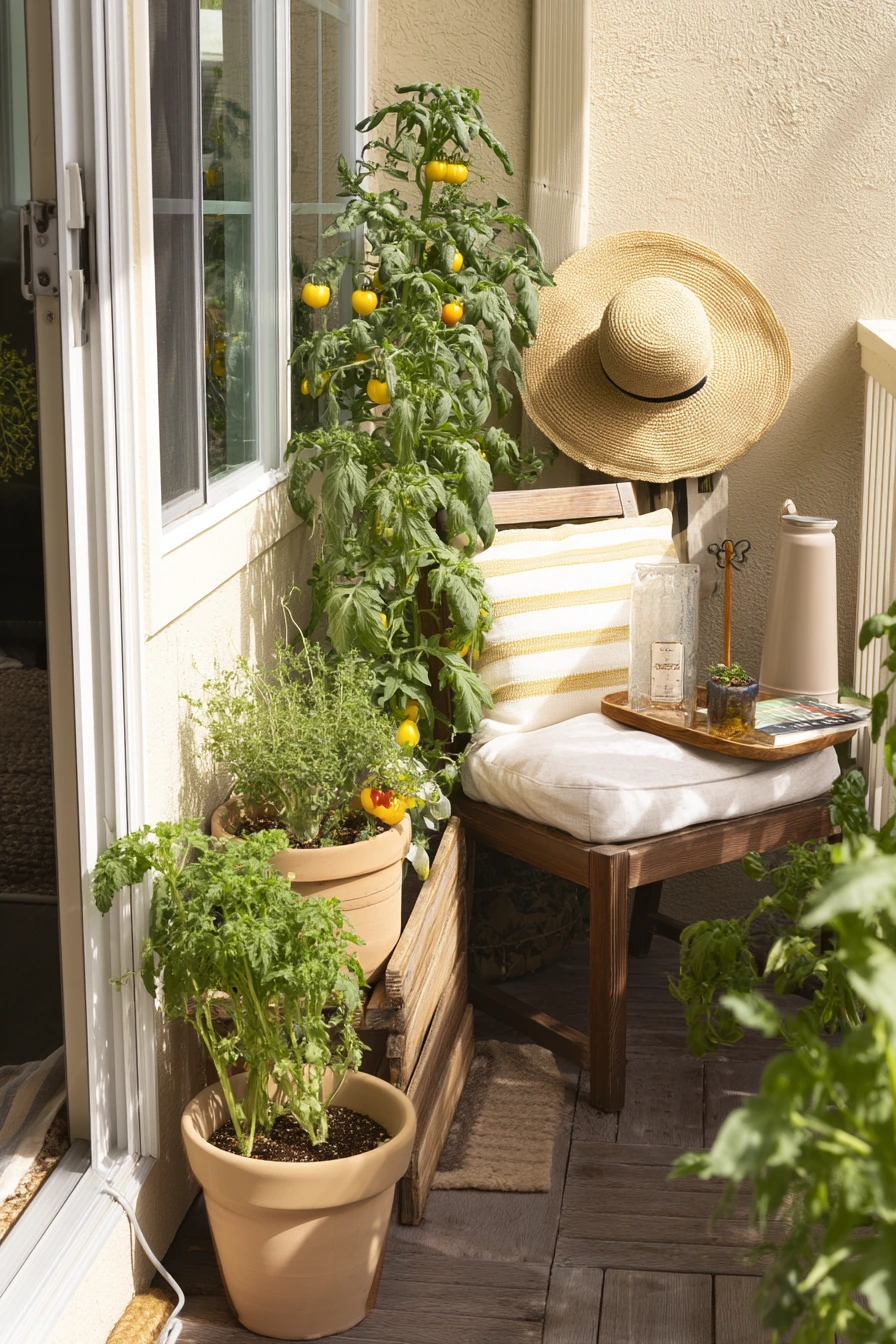 3. Small-Space Patio Scarecrow Idea