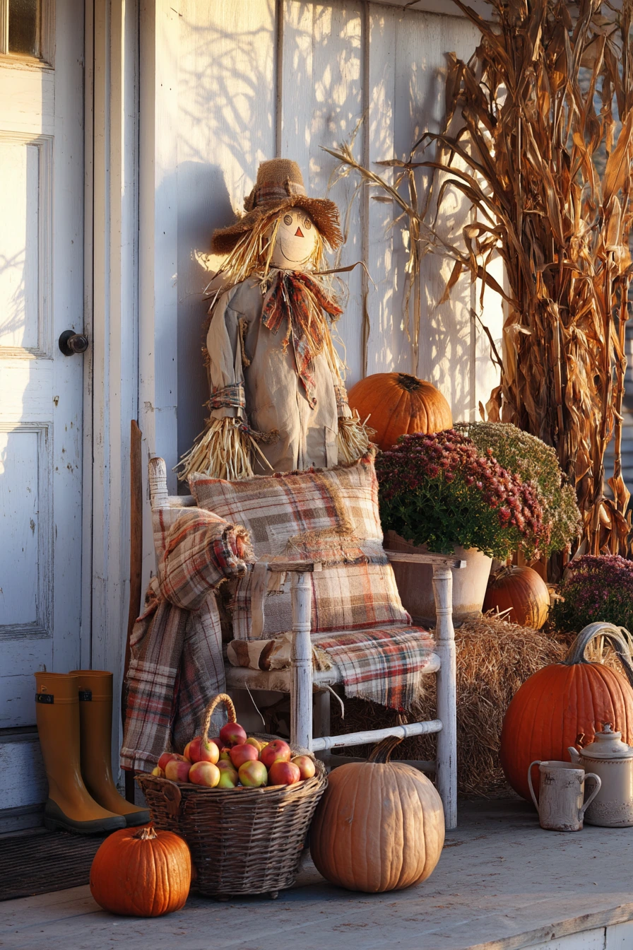 5. Autumn Harvest Decor Scarecrow
