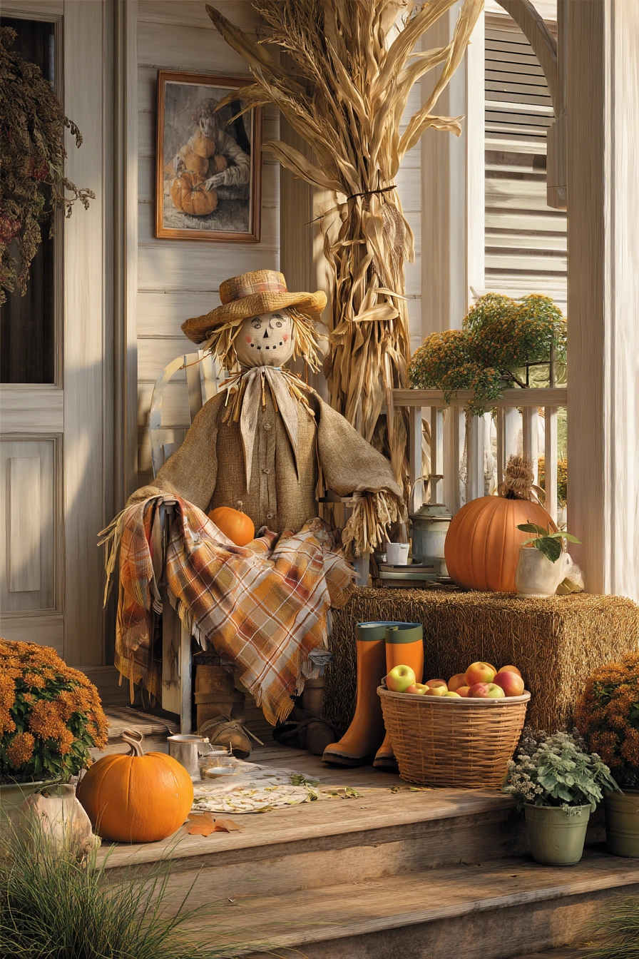 5. Autumn Harvest Decor Scarecrow