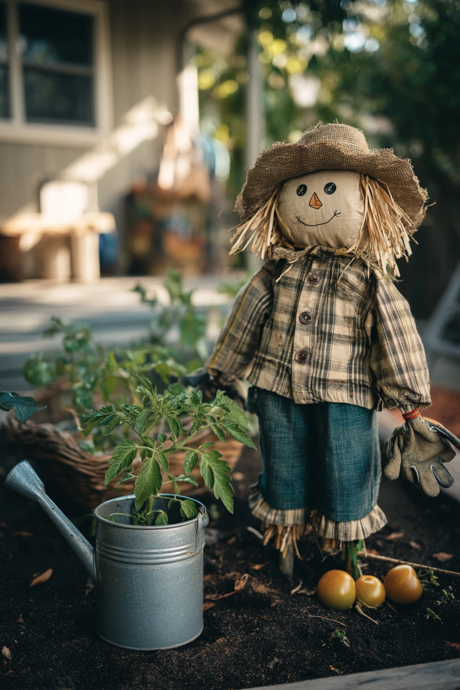 1. Family-Friendly Backyard Scarecrow Corner