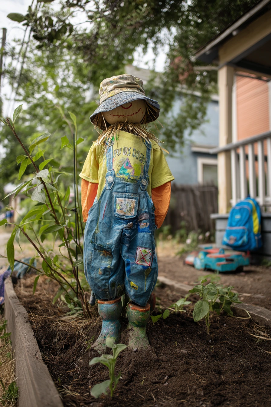 6. Kids’ Craft Scarecrow Moment
