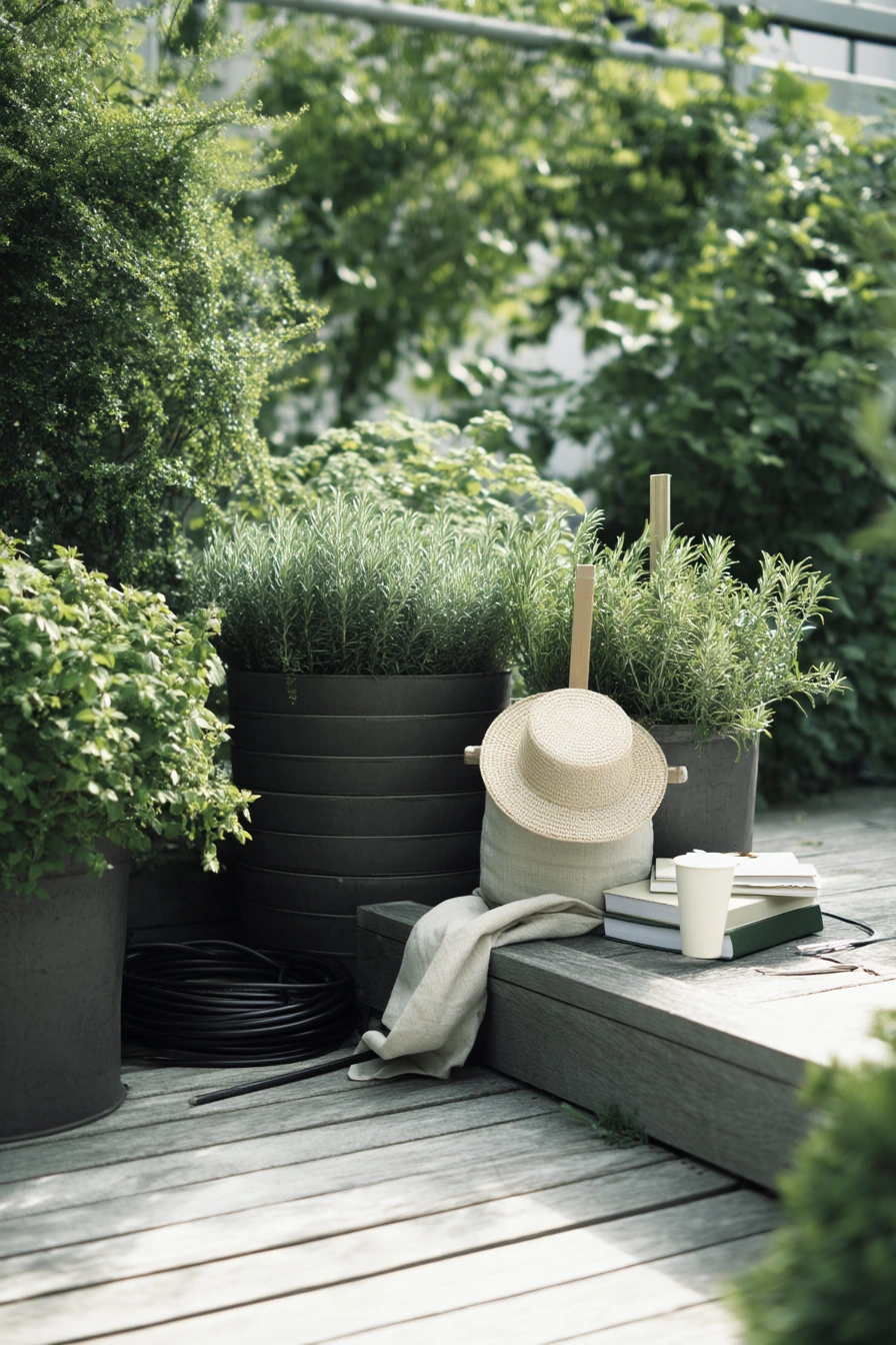 7. Minimal Modern Garden Accent