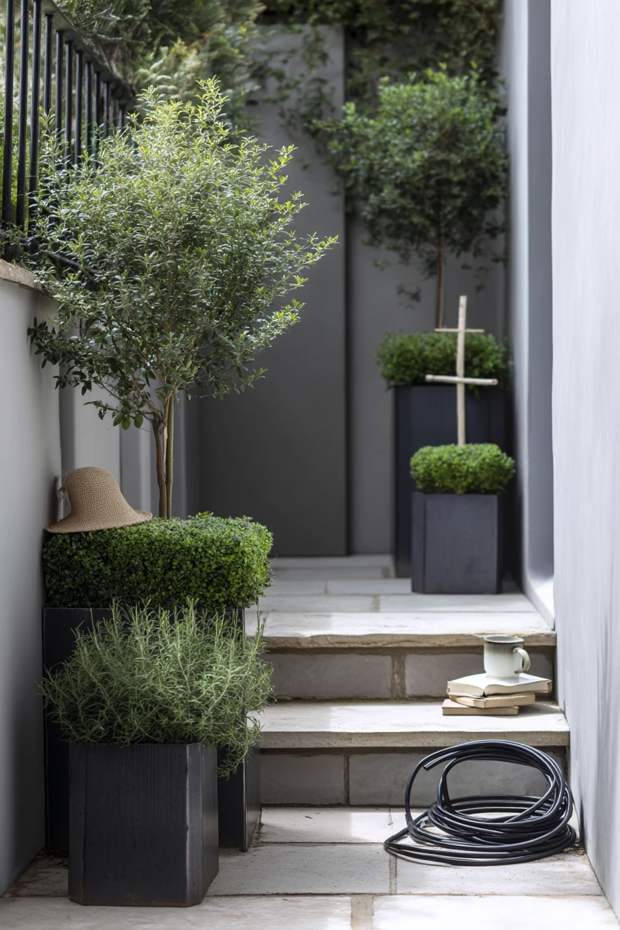 7. Minimal Modern Garden Accent
