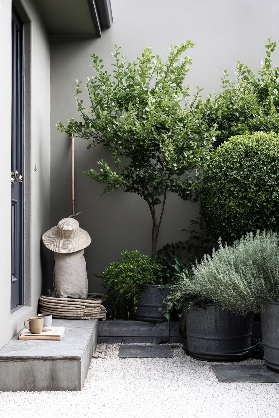 7. Minimal Modern Garden Accent
