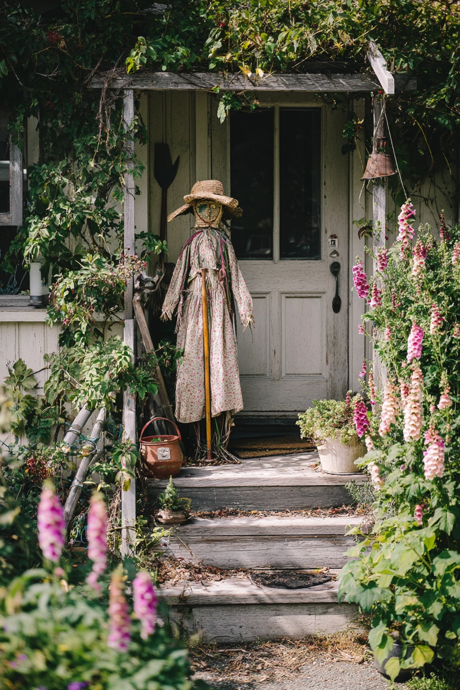 8. Cottage Garden Bird-Deterrent Idea