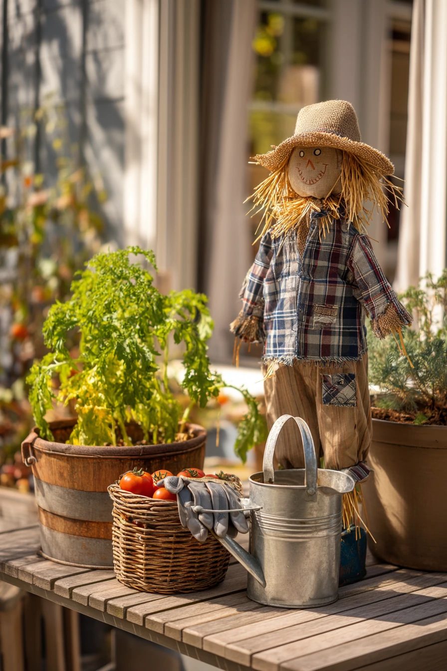 1. Family-Friendly Backyard Scarecrow Corner