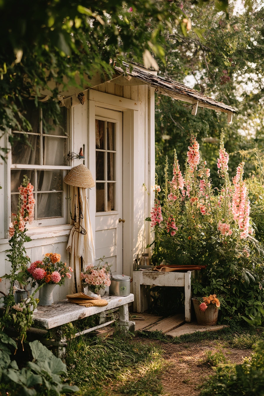 8. Cottage Garden Bird-Deterrent Idea