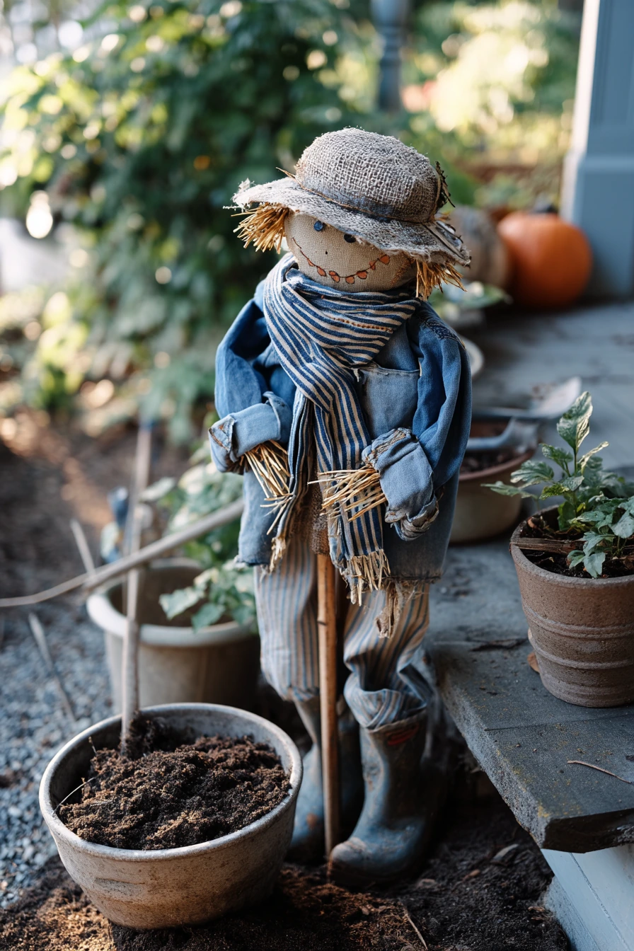 2. Budget DIY Front-Yard Scarecrow
