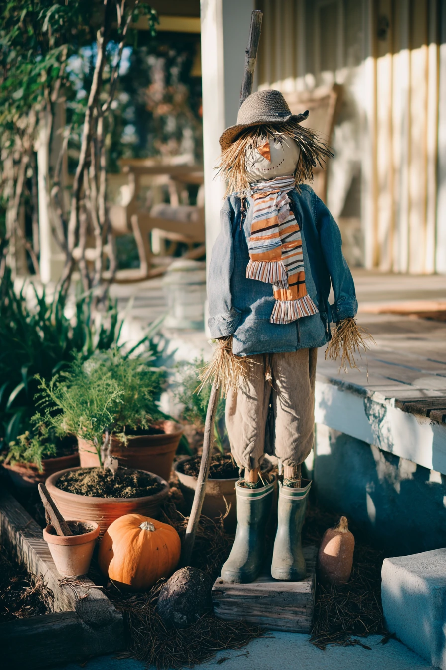 2. Budget DIY Front-Yard Scarecrow