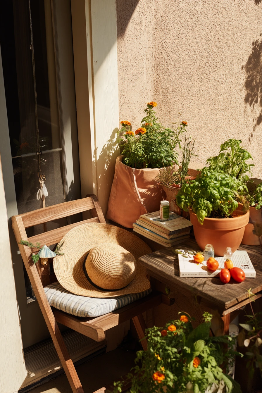 3. Small-Space Patio Scarecrow Idea