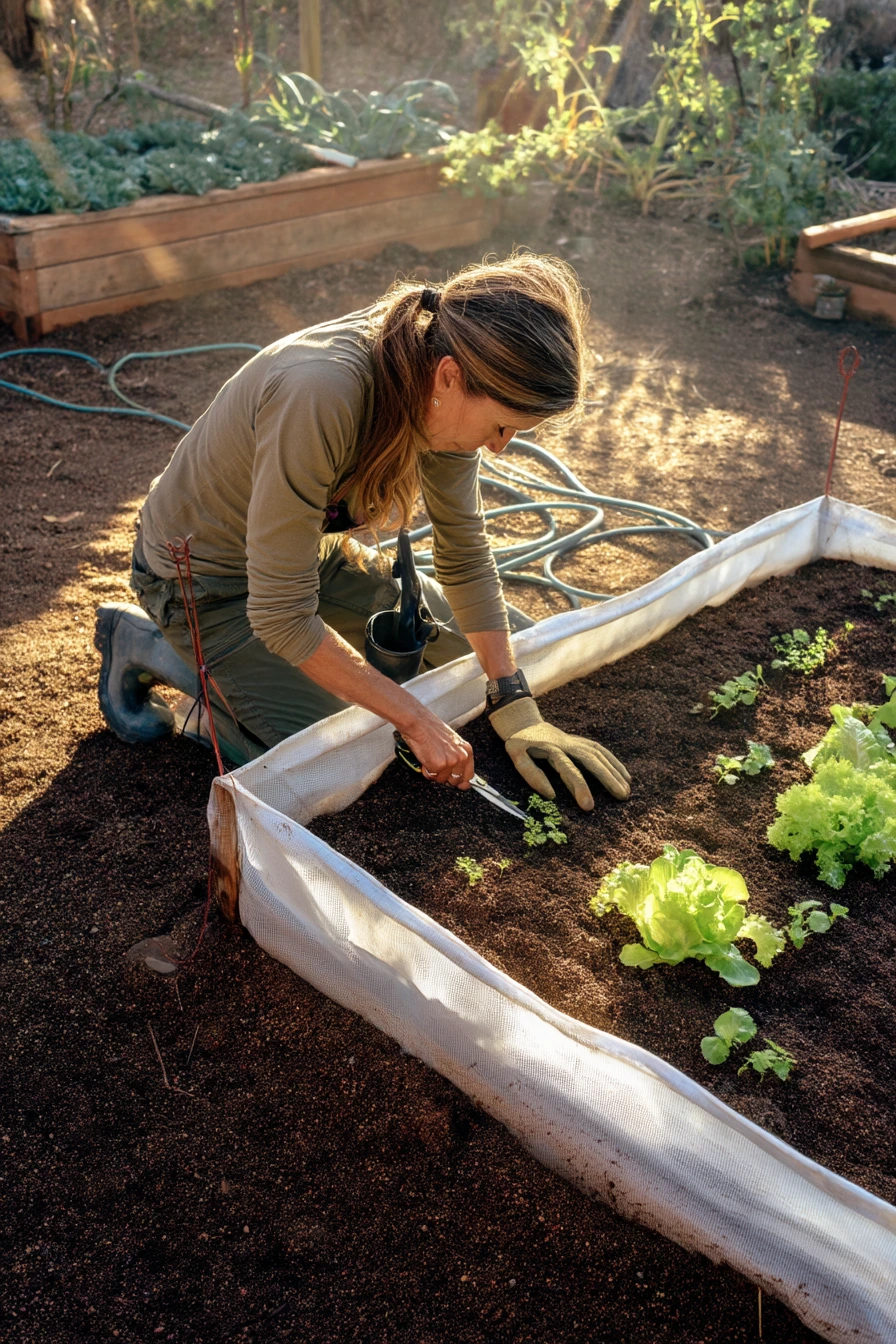 DIY Shade Cloth for a Vegetable Garden